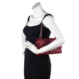 Chanel Red Quilted Caviar Classic Medium Double Flap Bag