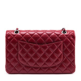 Chanel Red Quilted Caviar Classic Medium Double Flap Bag