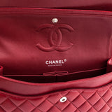 Chanel Red Quilted Caviar Classic Medium Double Flap Bag