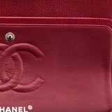 Chanel Red Quilted Caviar Classic Medium Double Flap Bag