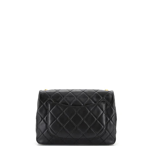 Chanel Resin Pearl Chain Flap Bag Quilted Lambskin Medium