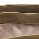 Chanel Taupe Patent Patent Quilted 3 Accordion Jumbo Flap Bag