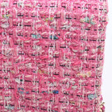 Chanel Tweed Quilted Wallet On Chain WOC Pink