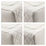 Chanel White Quilted Lambskin Vintage CC Tote Bag