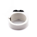 Chanel White & Black Valentine Heart Resin Cuff