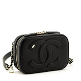 Chanel Black Lambskin CC Mania Waist Bag