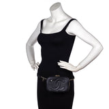 Chanel Black Lambskin CC Mania Waist Bag
