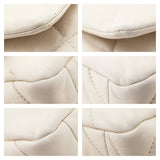 Chanel White Crumpled Calfskin Quilted Medium Chanel 19