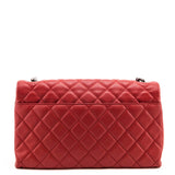 Chanel Red Quilted Goatskin Large City Rock Flap Bag