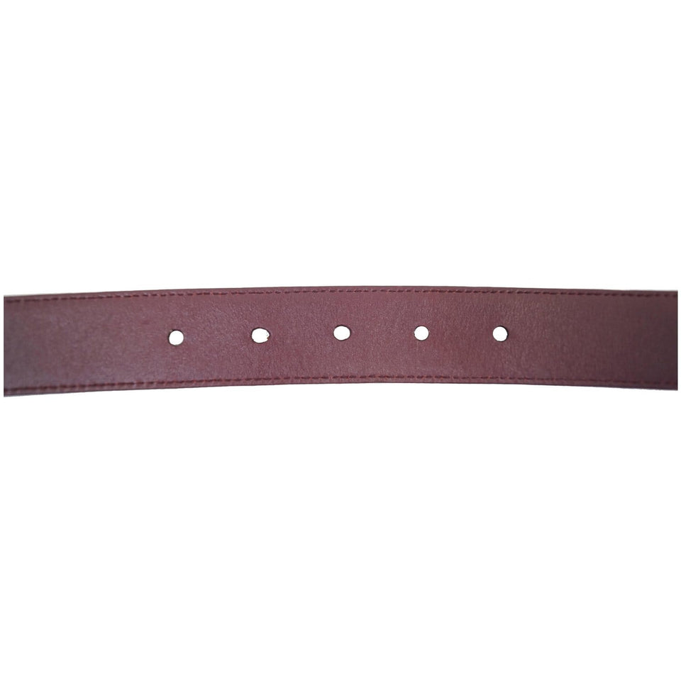 Prada Saffiano Leather Logo Belt Red 34/85
