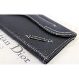 Christian Dior Saddle Leather Wallet Black