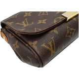 Louis Vuitton Favorite PM Monogram Canvas Clutch Bag Brown