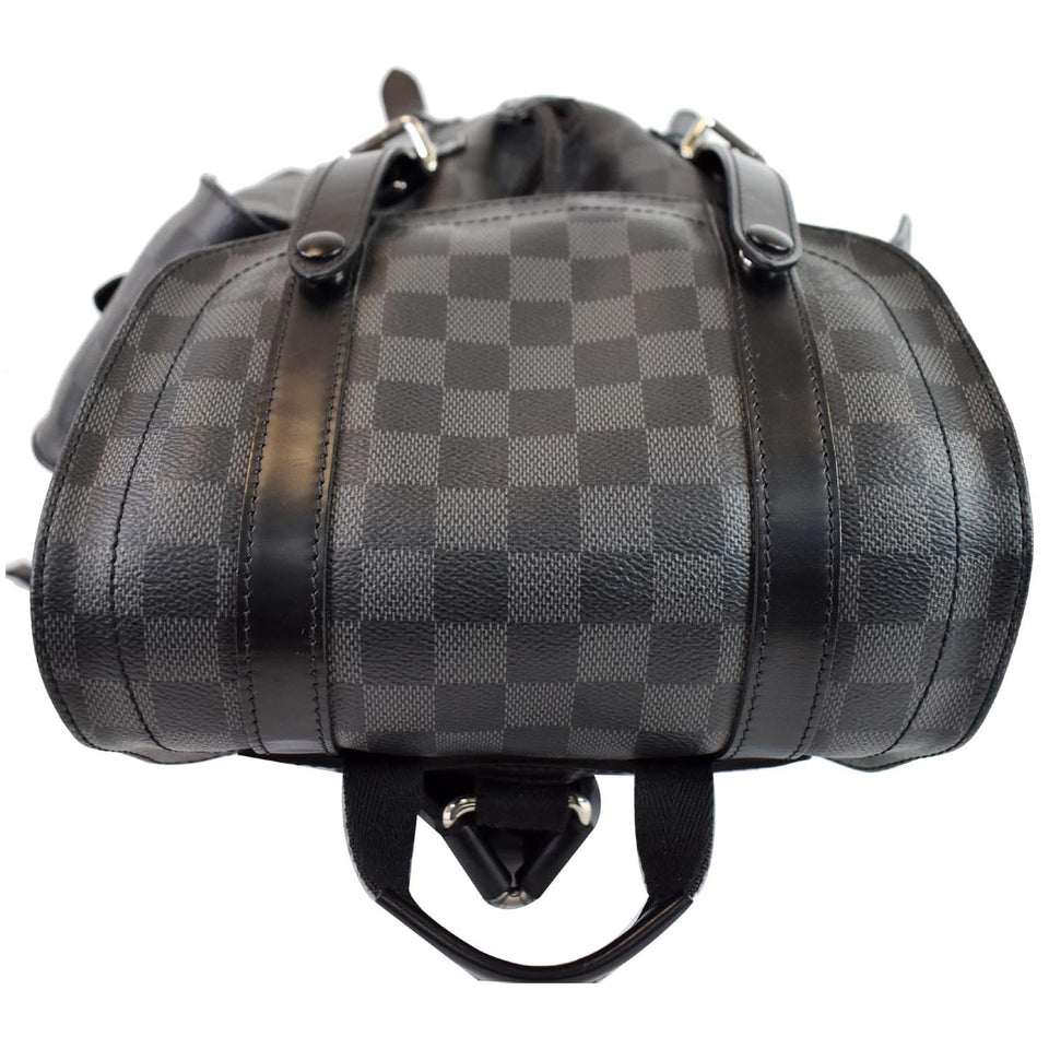 Louis Vuitton Christopher PM Damier Graphite Backpack Bag Black
