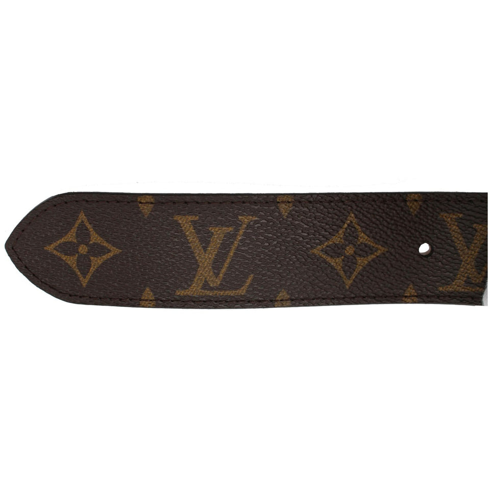 Louis Vuitton LV Cut Monogram Canvas Belt Brown Size 80.32