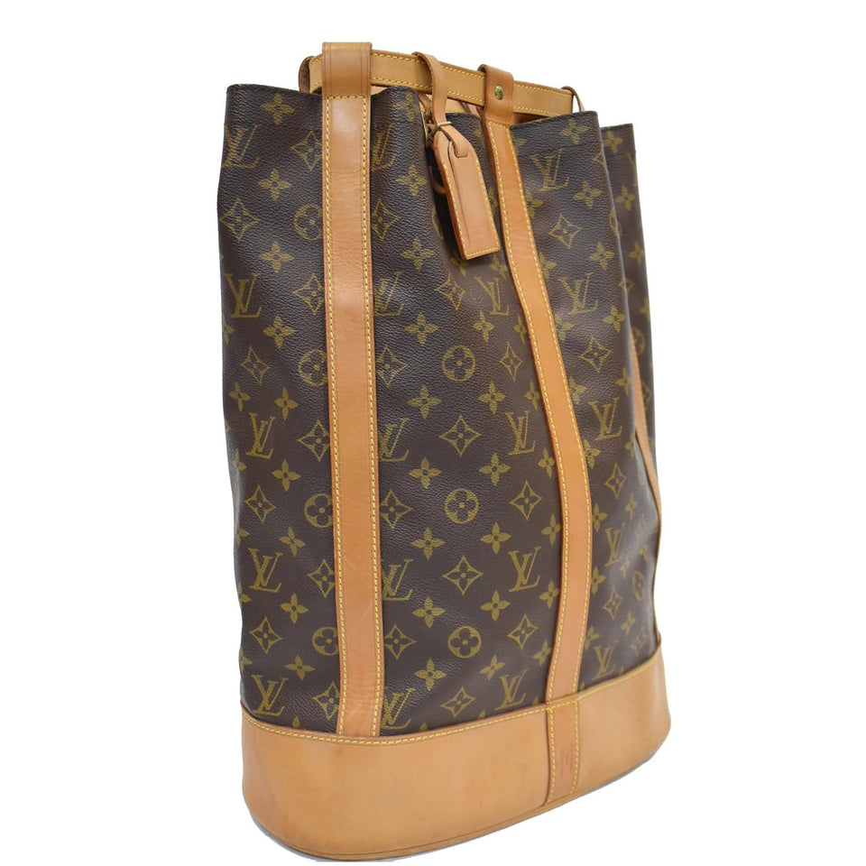 Louis Vuitton Randonnee GM Monogram Canvas Backpack Bag Brown