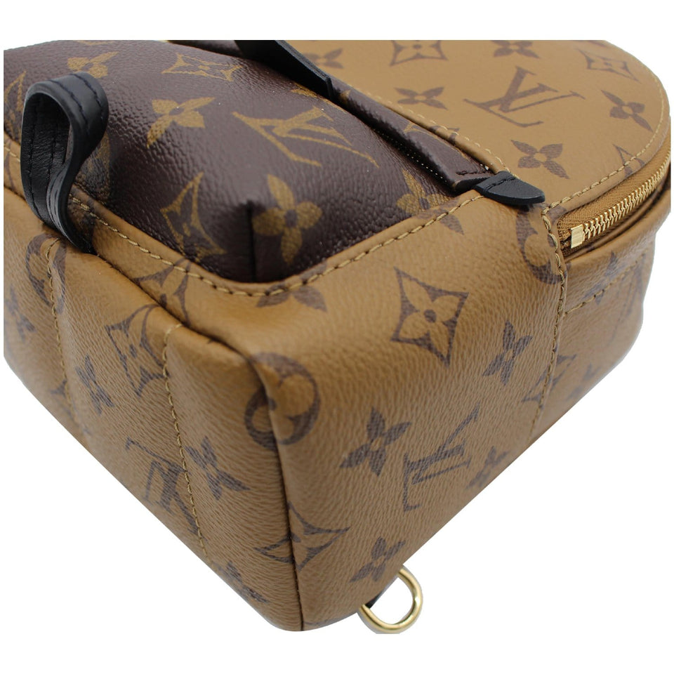 Louis Vuitton Palm Springs Mini Monogram Reverse Canvas Backpack Brown