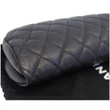 Chanel Timeless Caviar Quilted Leather Clutch Black