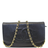 Chanel Timeless WOC Caviar Leather Clutch Crossbody Bag Black