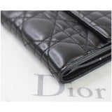 Christian Dior Cannage Lady Dior Charm Leather Wallet Black