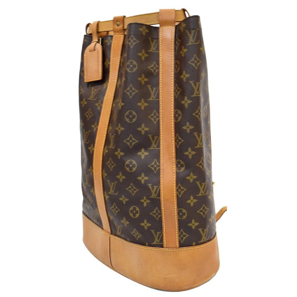Louis Vuitton Randonnee GM Monogram Canvas Backpack Bag Brown