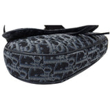Christian Dior Saddle Oblique Jacquard Crossbody Bag Black
