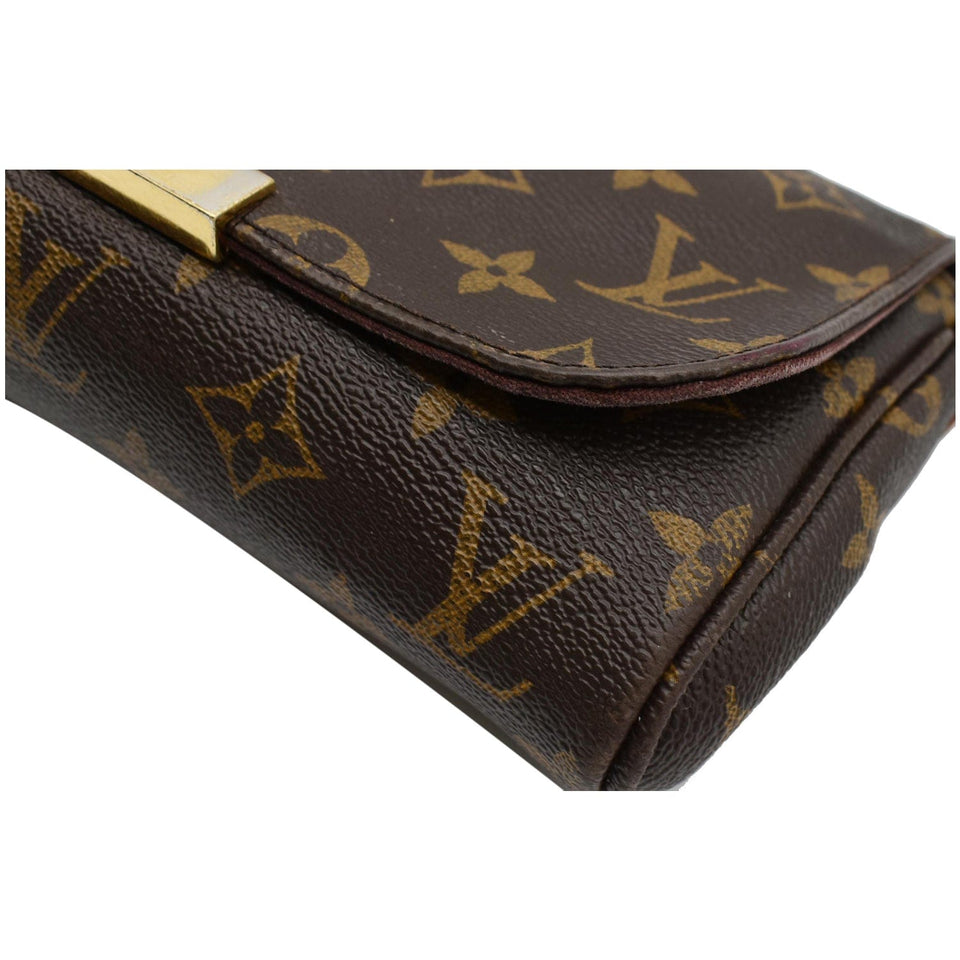 Louis Vuitton Favorite PM Monogram Canvas Clutch Bag Brown
