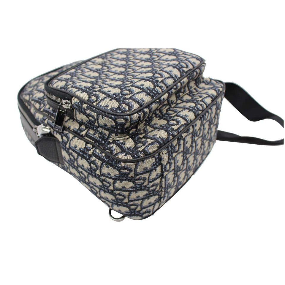 Christian Dior Minin Rider Oblique Jacquard Backpack Beige
