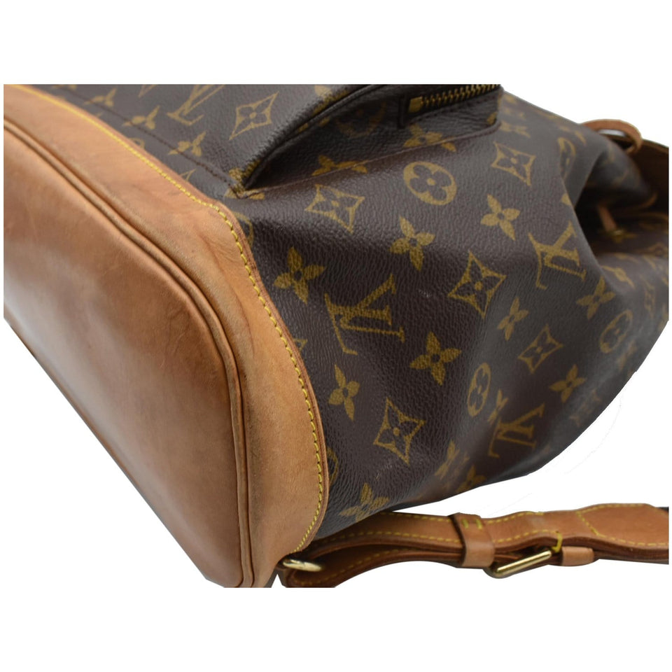 Louis Vuitton Montsouris GM Monogram Canvas Backpack Bag Brown