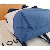 Louis Vuitton Lockme Calfskin Leather Backpack Blue/Beige