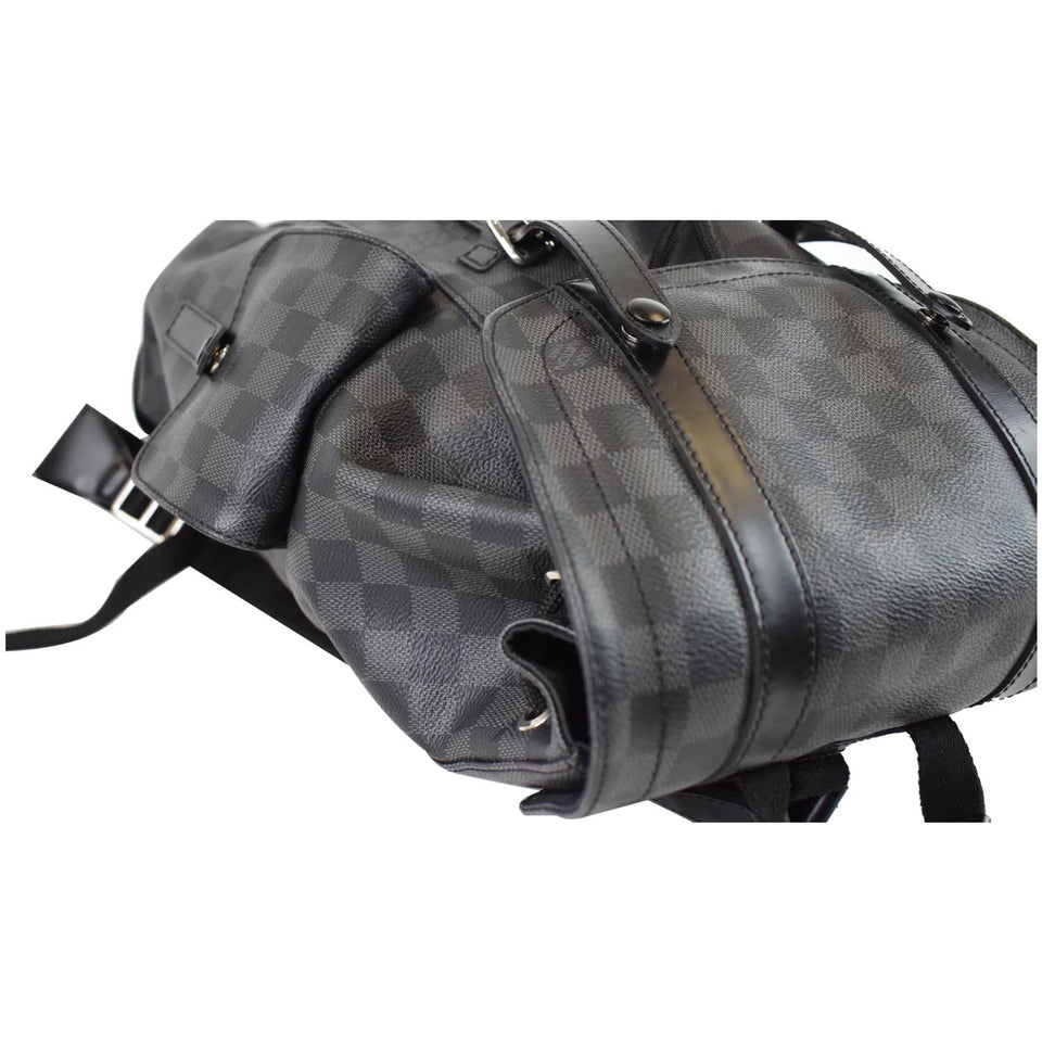 Louis Vuitton Christopher PM Damier Graphite Backpack Bag Black