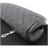 Chanel Timeless Caviar Quilted Leather Clutch Black