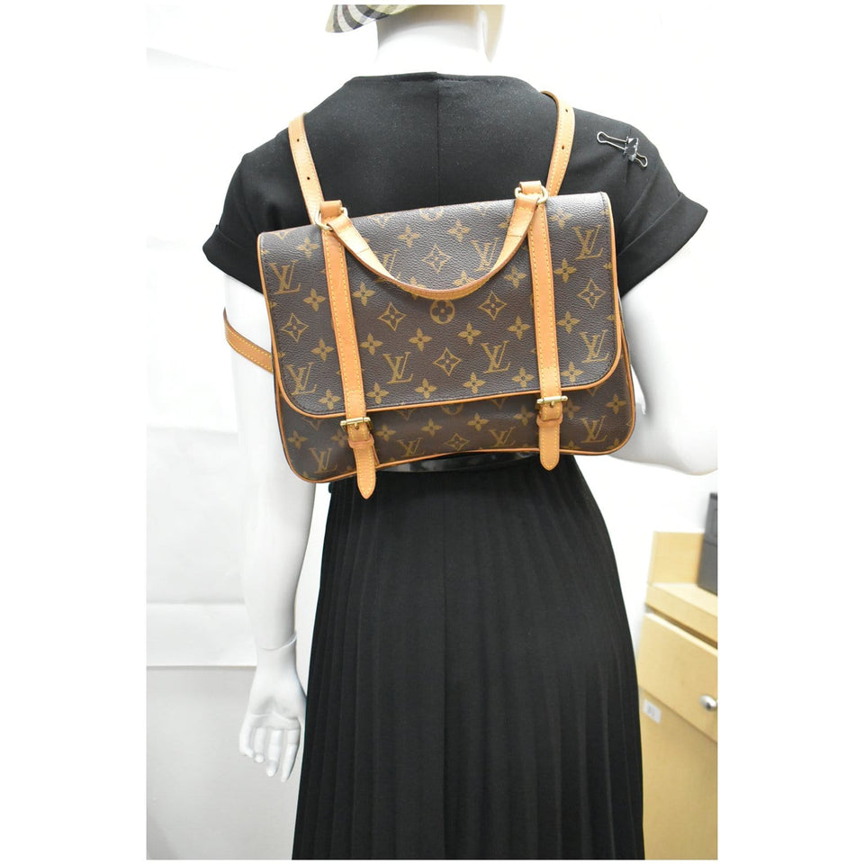 Louis Vuitton Marelle Sac a Dos Monogram Canvas Backpack Bag Brown
