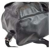 Prada Milano Double Pocket Leather Backpack Bag Black