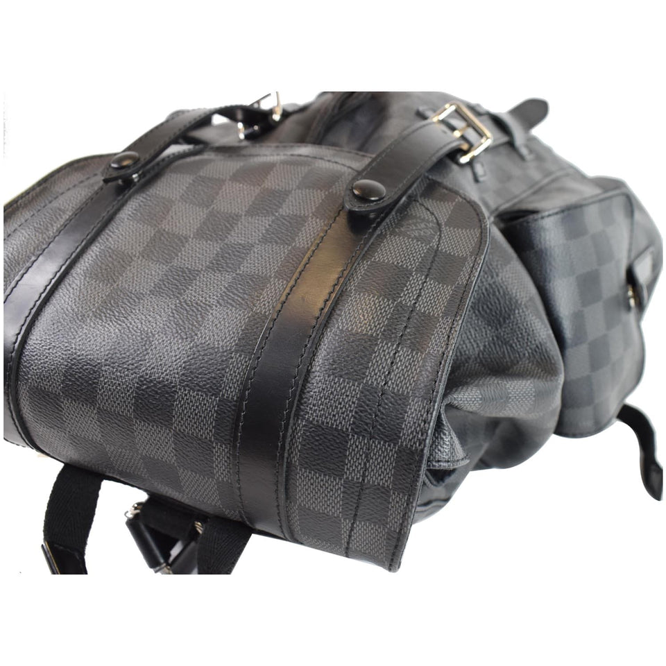 Louis Vuitton Christopher PM Damier Graphite Backpack Bag Black