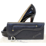 Christian Dior Saddle Leather Wallet Black