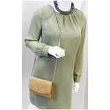 Chanel Timeless WOC Caviar Leather Clutch Crossbody Bag Beige