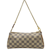 Louis Vuitton Pochette Eva Damier Azur Clutch Bag White