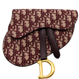Christian Dior Saddle Oblique Jacquard Belt Bag Burgundy