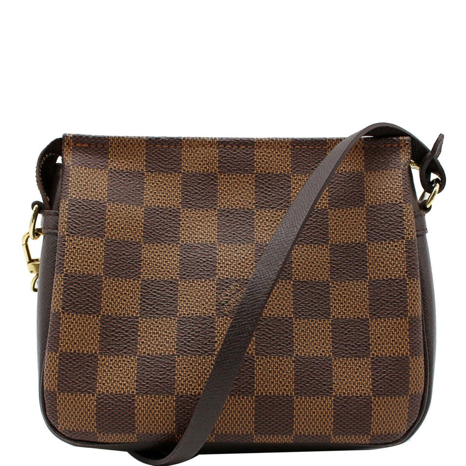Louis Vuitton Trousse Damier Ebene Makeup Pochette Clutch Bag Brown