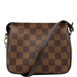 Louis Vuitton Trousse Damier Ebene Makeup Pochette Clutch Bag Brown