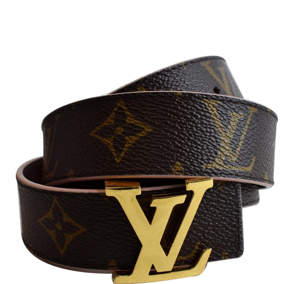 Louis Vuitton LV Initiales Monogram Canvas Belt Brown
