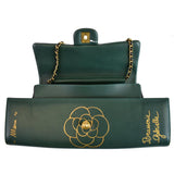 Chanel Gabrielle Brasserie Menu Flap Calfskin Chain Clutch Bag Black