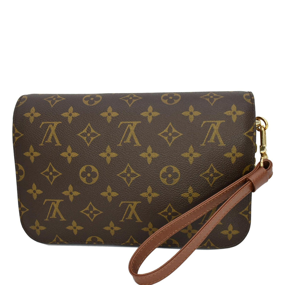Louis Vuitton Orsay Monogram Canvas Clutch Bag Brown