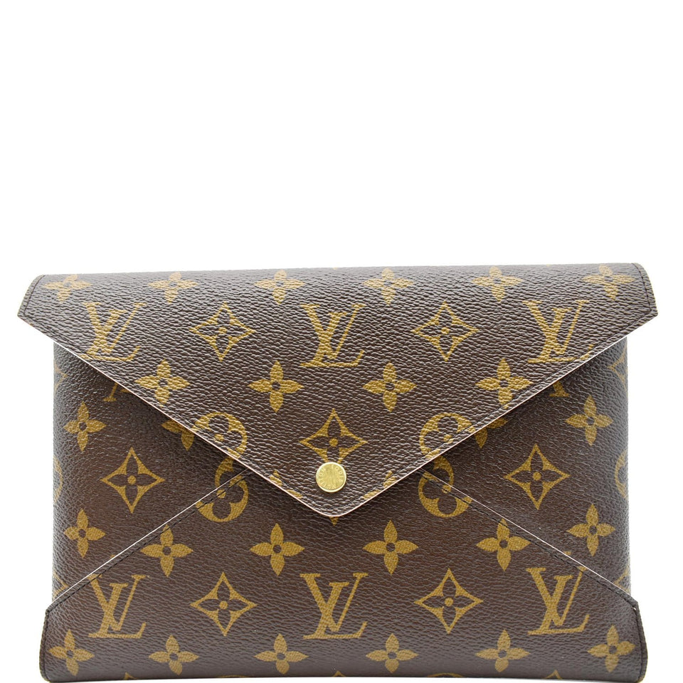 Louis Vuitton Kirigami Pochette Large Monogram Canvas Clutch Brown