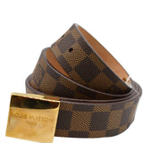 Louis Vuitton Ceinture Carre Damier Ebene Belt Brown