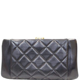 Chanel Timeless CC Lock Lambskin Leather Clutch Bag Black - 25% OFF