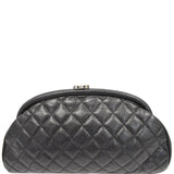 Chanel Timeless Caviar Quilted Leather Clutch Black