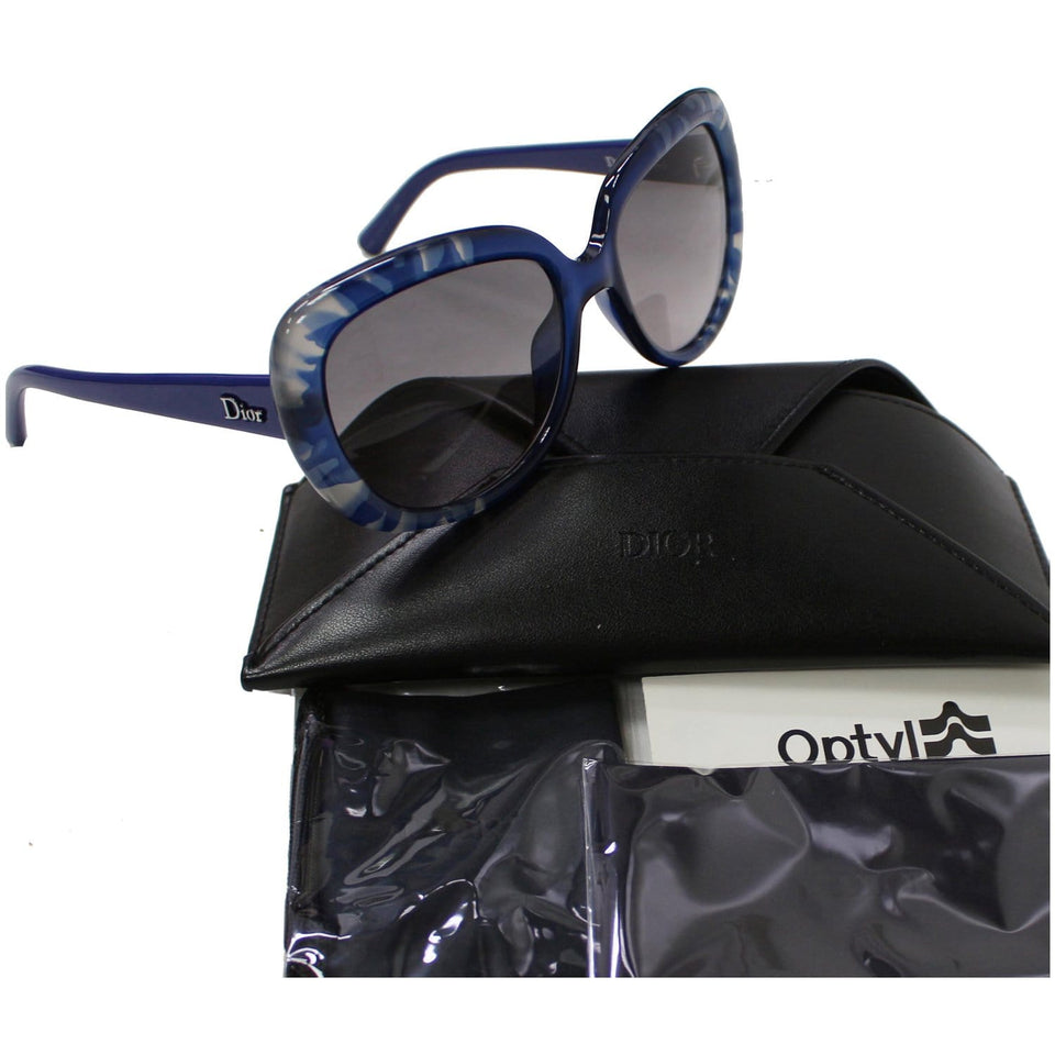 Christian Dior TIEDY1/S 098M/EU Flower Blue Sunglasses Grey Lens