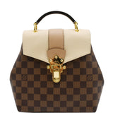 Louis Vuitton Clapton Damier Ebene Backpack Bag Creme Beige