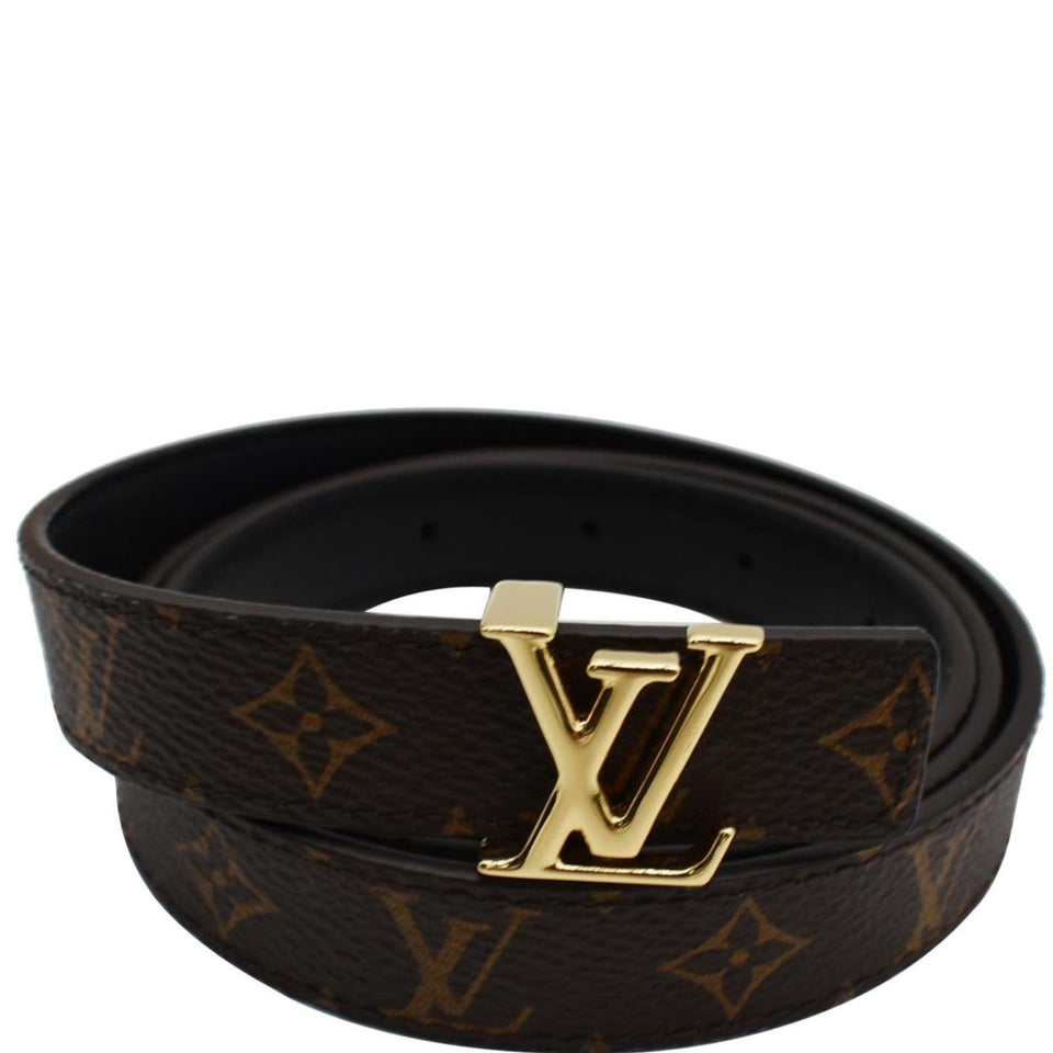Louis Vuitton Monogram Canvas LV Initials Belt Brown Size 85/34